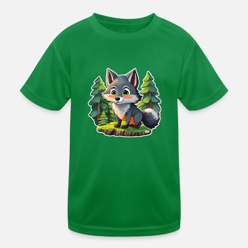loup mignon T-shirt sport Enfant