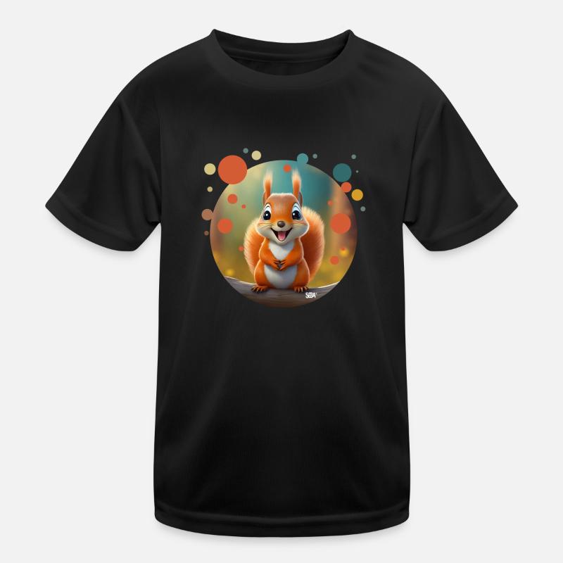 Niedliches Eichhörnchen Kinder Funktions-T-Shirt