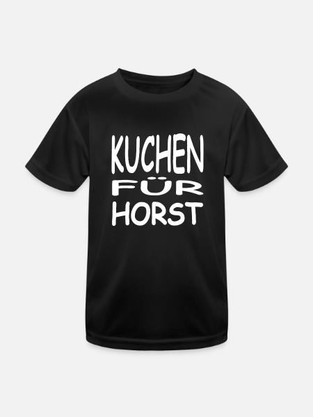 Kuchen - Kinder Funktions-T-Shirt - Schwarz - Vorne