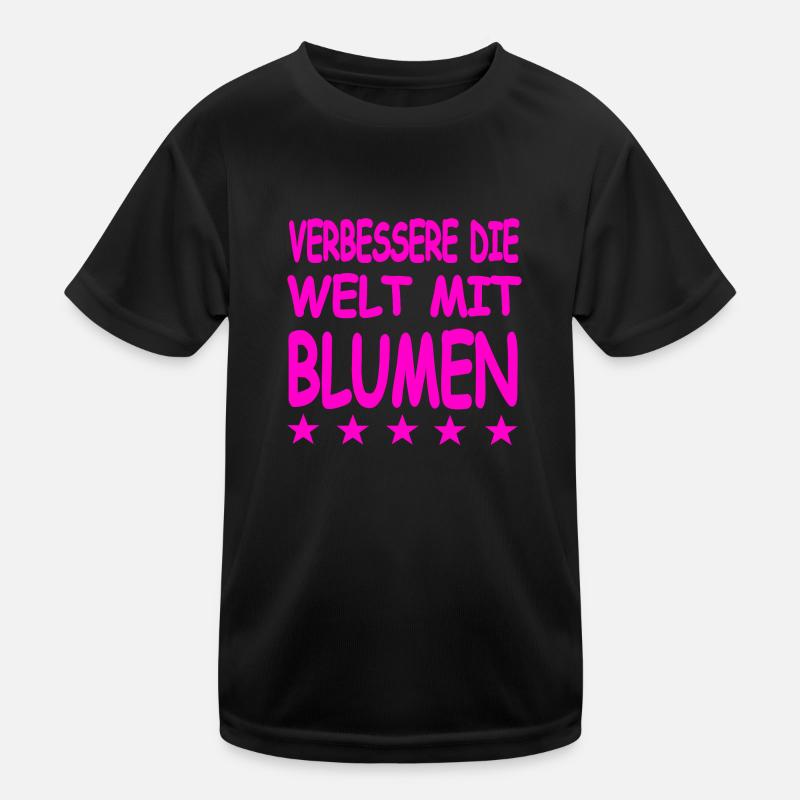 Blumen Kinder Funktions-T-Shirt