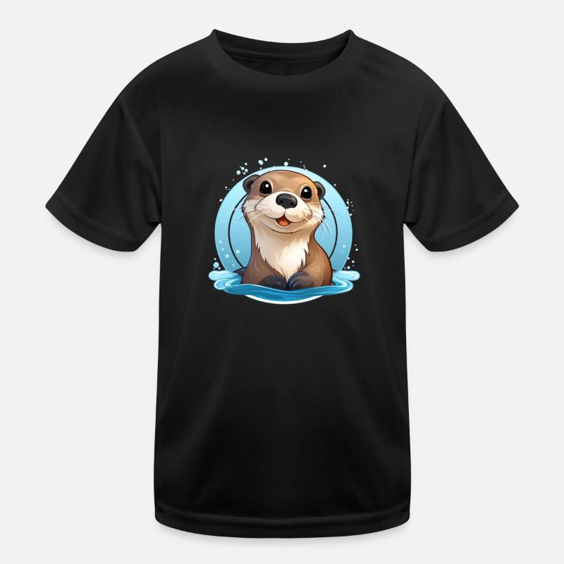 otter - Kids Functional T-Shirt - black