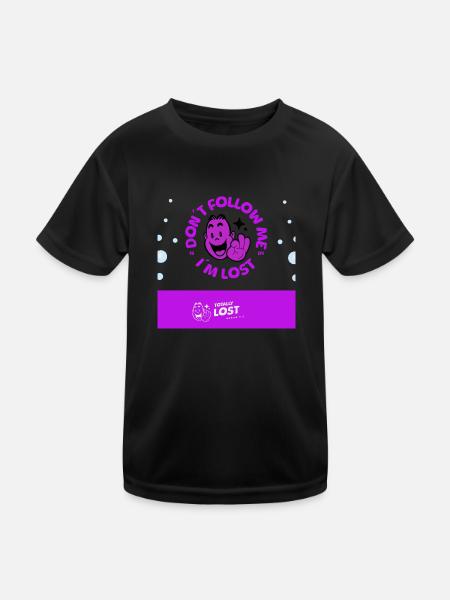 don´t follow me - Kinder Funktions-T-Shirt - Schwarz