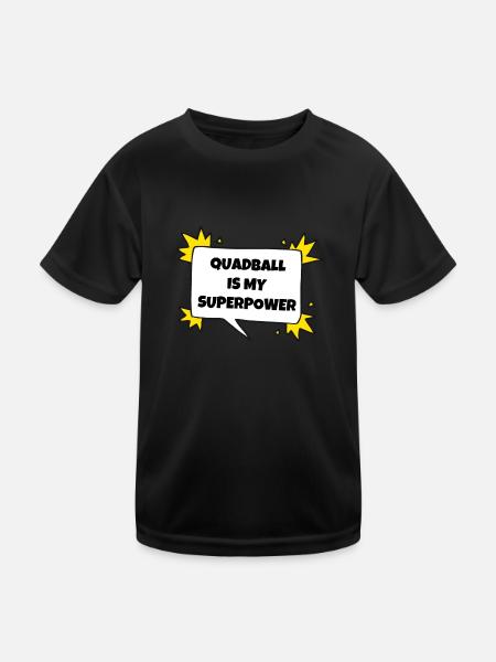Le quadball est mon super pouvoir. - T-shirt sport Enfant - noir - Devant
