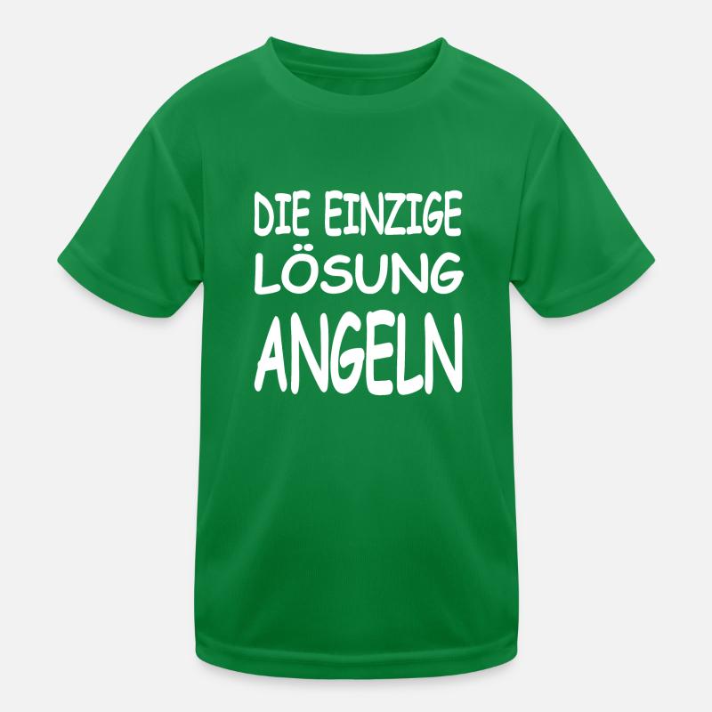 Angeln Kinder Funktions-T-Shirt