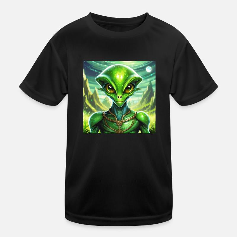 Firefly Lunar Green Alien Character Kids Functional T-Shirt