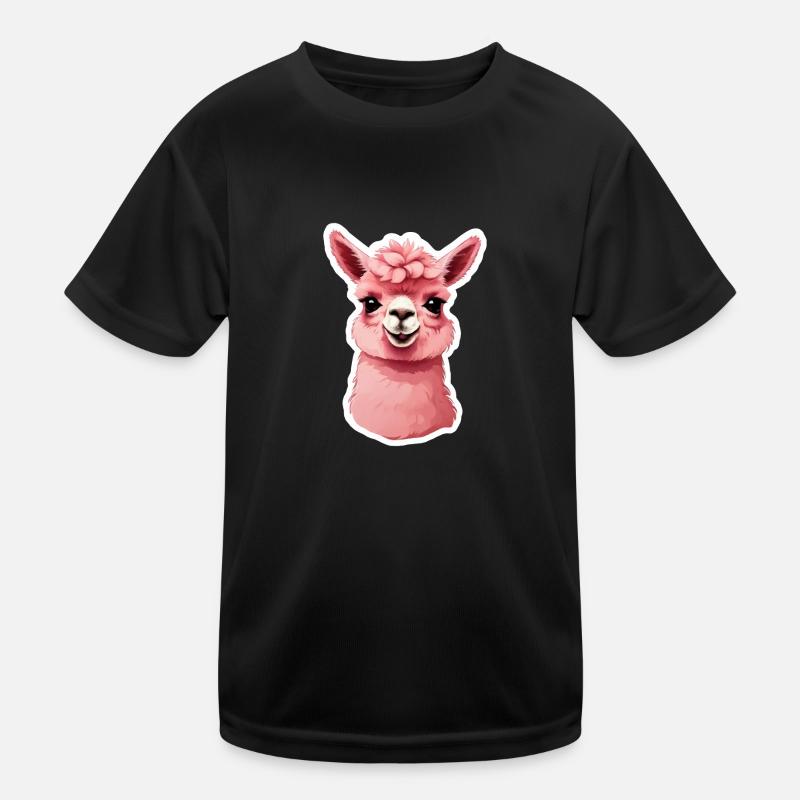 Lama lustieg freundlich Kinder Funktions-T-Shirt