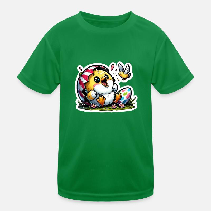 Easter chick cheerful Kids Functional T-Shirt