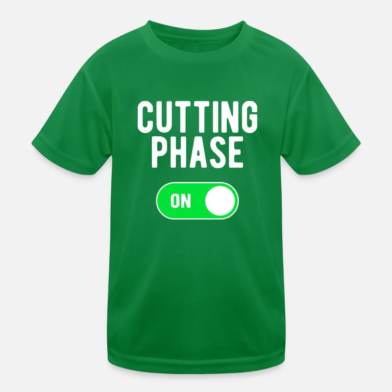 Cutting Phase ON Bodybuilding Gewichte Workout Kinder Funktions-T-Shirt