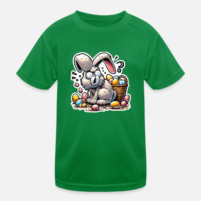 Easter Bunny Stressed Kids Functional T-Shirt