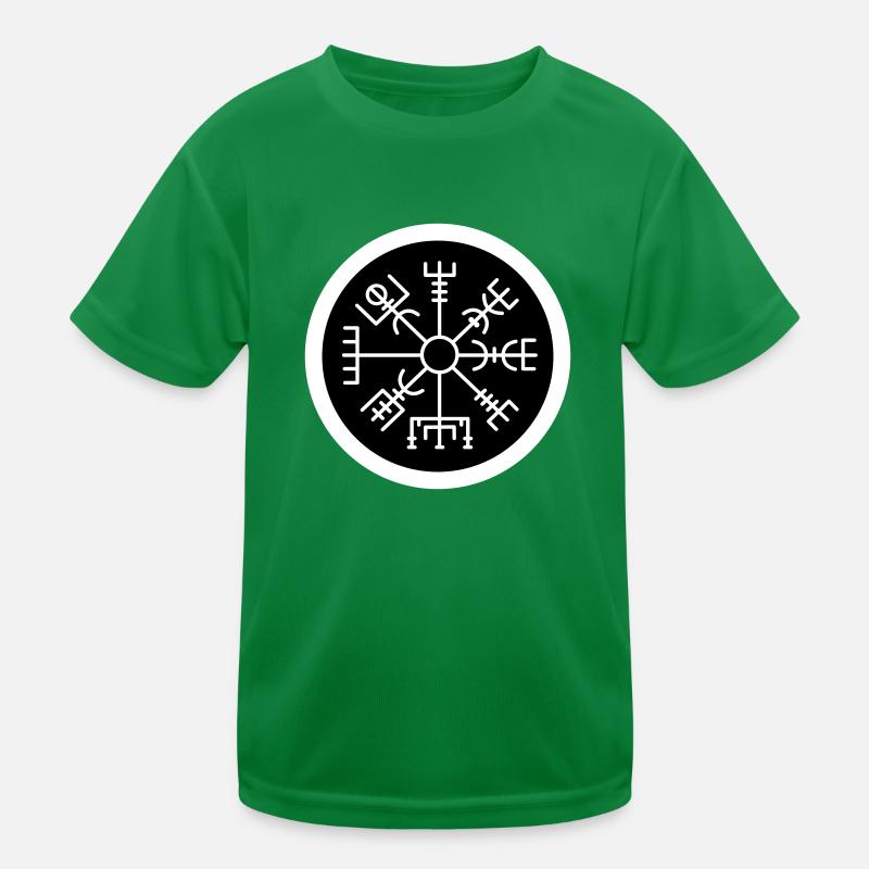 Wikinger Kompass schwarz Kinder Funktions-T-Shirt