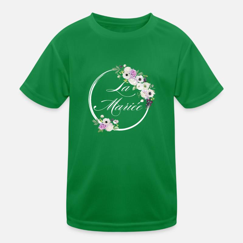 The Purple Floral Bride - Bride Gift Idea Kids Functional T-Shirt