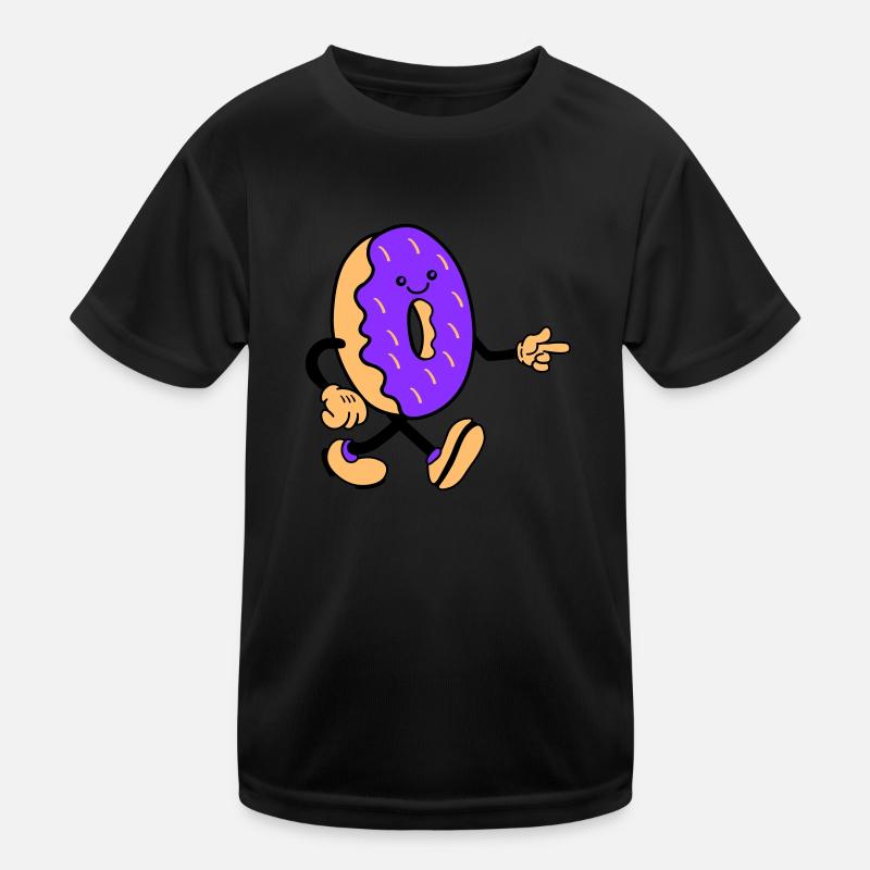 donut comic smile Kinder Funktions-T-Shirt