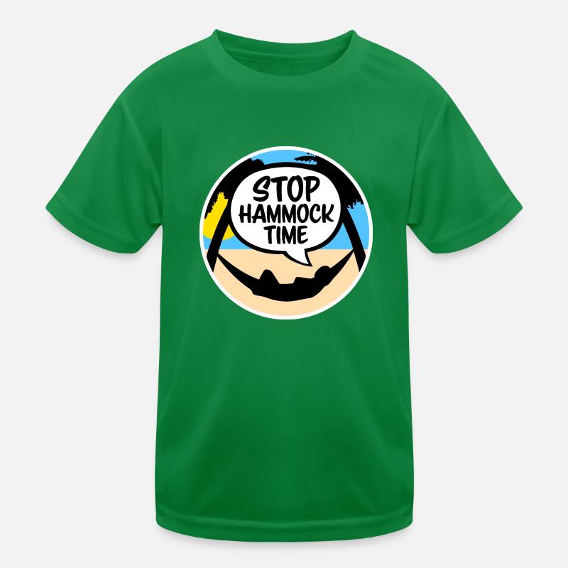 Arrêt drôle Hamac Temps Détente Dormir Camping T-shirt sport Enfant