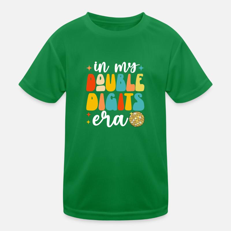 Dans mon ère à deux chiffres Groovy drôle 10e anniversaire T-shirt sport Enfant