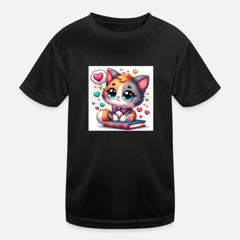 Fantasy-Kätzchen Kinder Funktions-T-Shirt