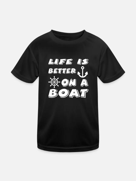 Sail - Kids Functional T-Shirt - black - Front