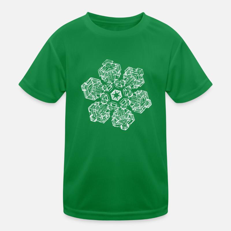 snowflake 10 white Kinder Funktions-T-Shirt