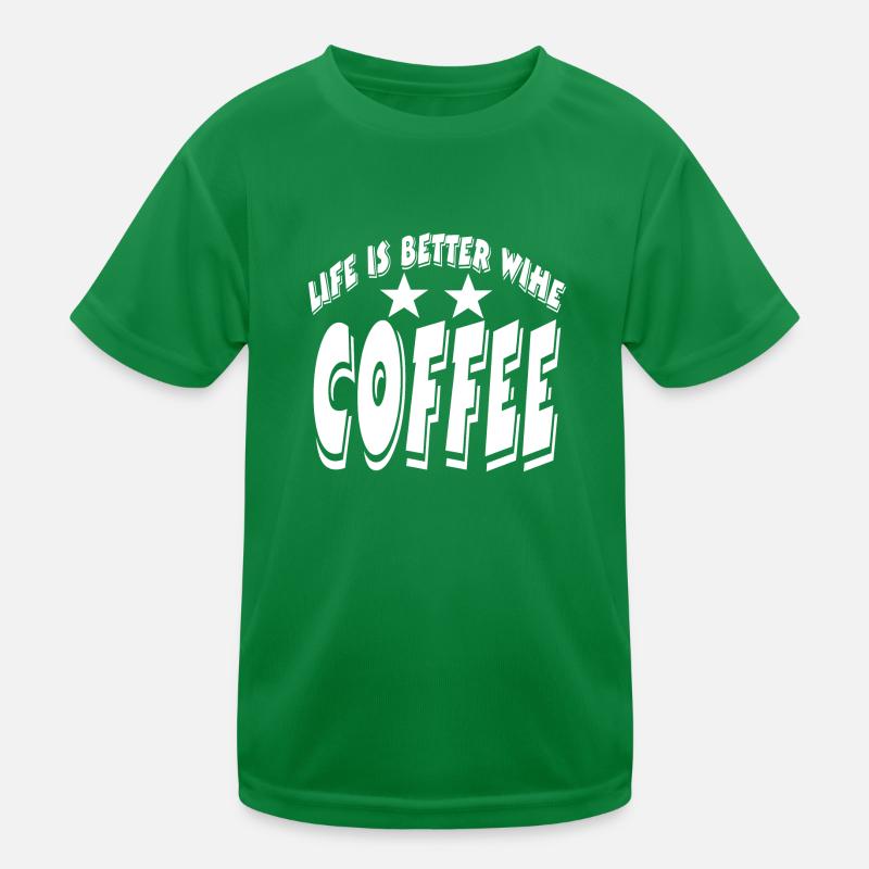 Kaffee Kinder Funktions-T-Shirt
