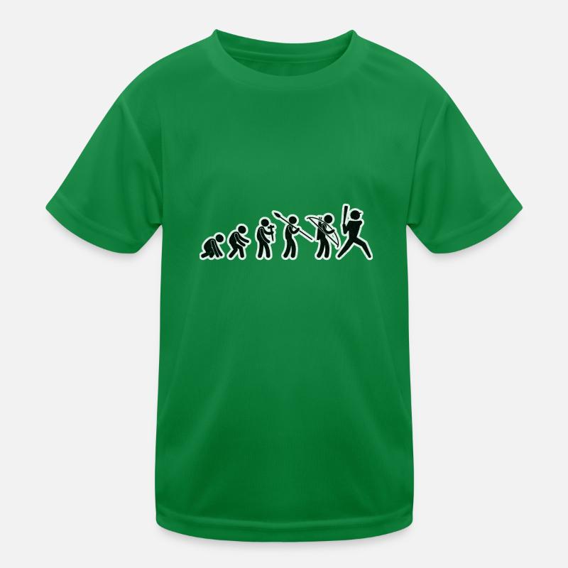 Evolution Joueur de Baseball Grunge Noir T-shirt sport Enfant