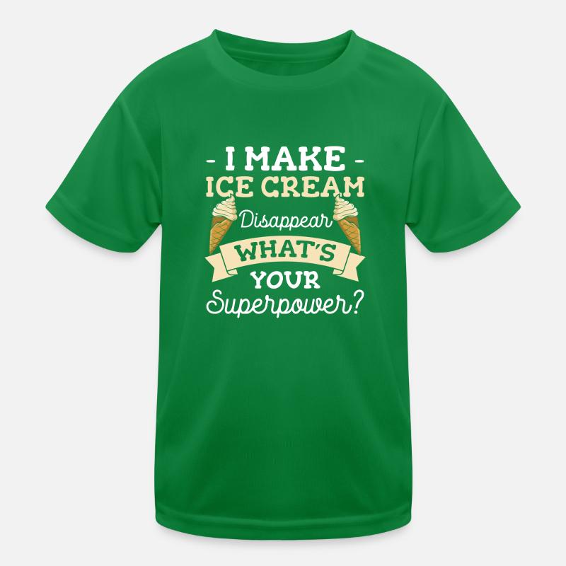 Eiscreme Eiskugel Naschen Speiseeis Kinder Funktions-T-Shirt