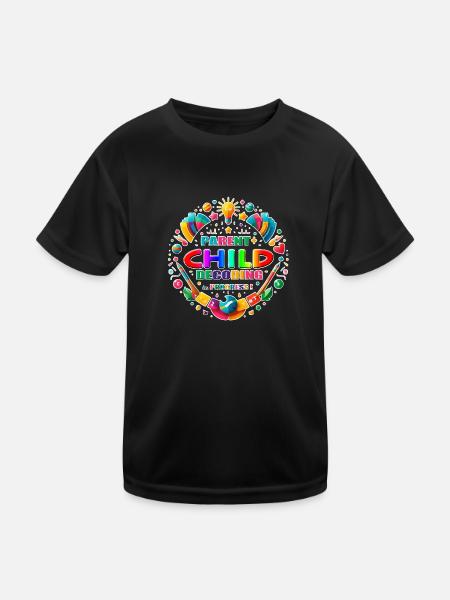 Dekodierung von untergeordneten Eltern wird ausgeführt - Kinder Funktions-T-Shirt - Schwarz - Vorne