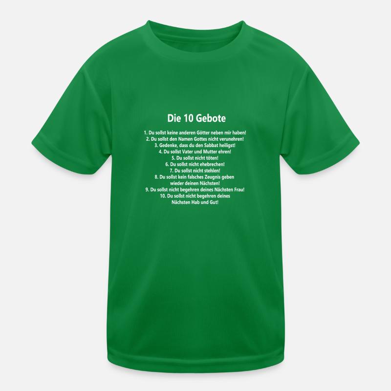 10 commandements T-shirt sport Enfant