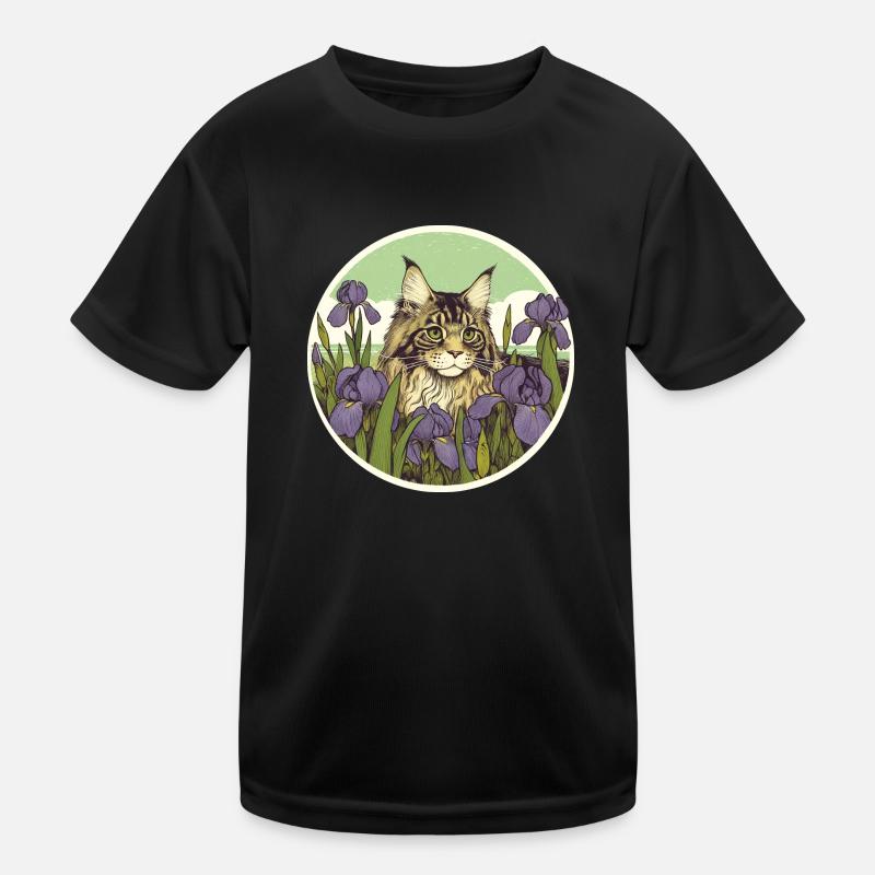 Braun getigerte Katze Iris Kinder Funktions-T-Shirt