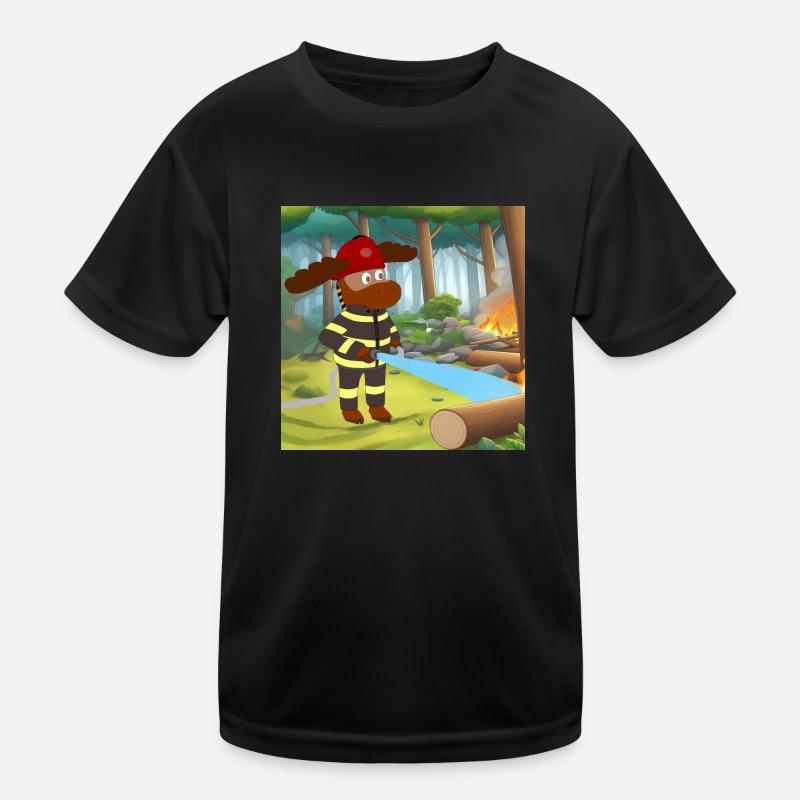 Eric als Feuerwehrmann Kinder Funktions-T-Shirt