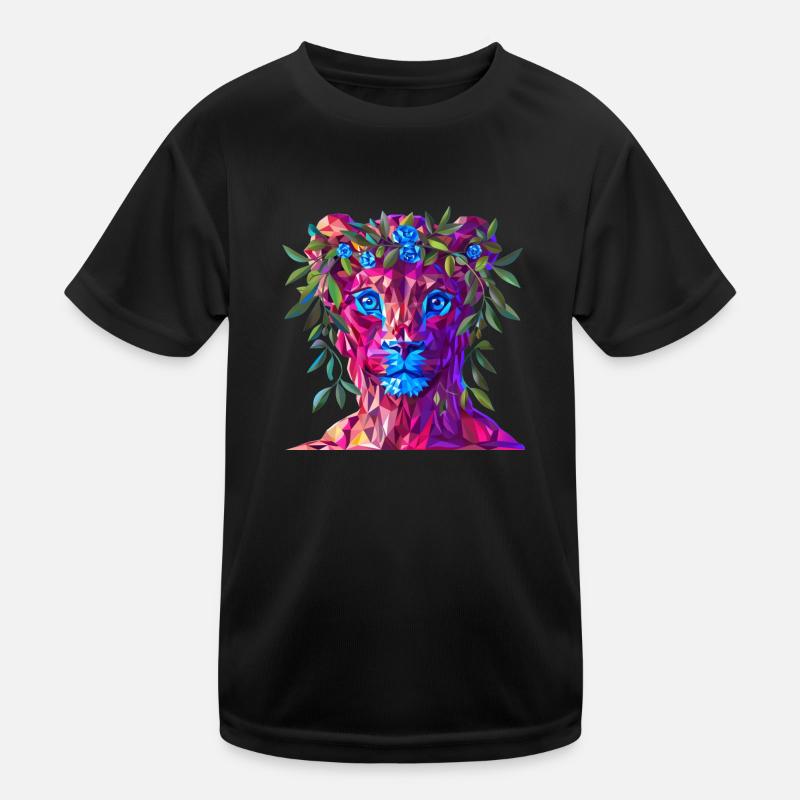 Polygon Mith - Kinder Funktions-T-Shirt - Schwarz