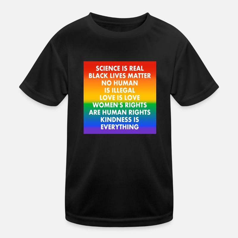 Pride-Flaggenfarben - progressive Slogans Kinder Funktions-T-Shirt