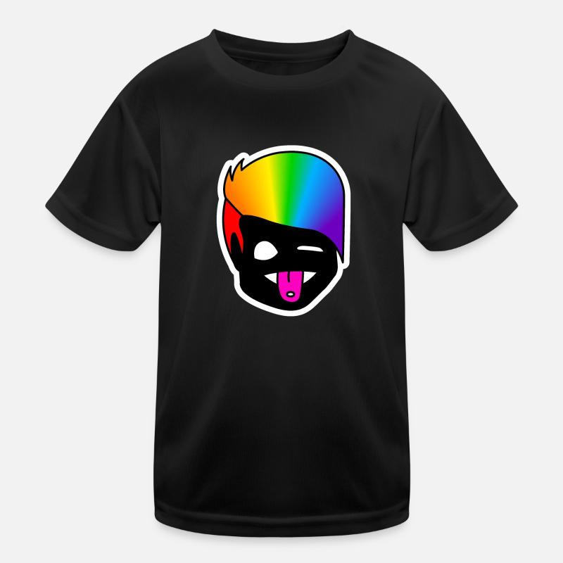 Zwinker Zunge : Sticky Queer Pride Kinder Funktions-T-Shirt