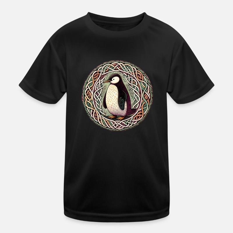 Celtic Penguin Kids Functional T-Shirt