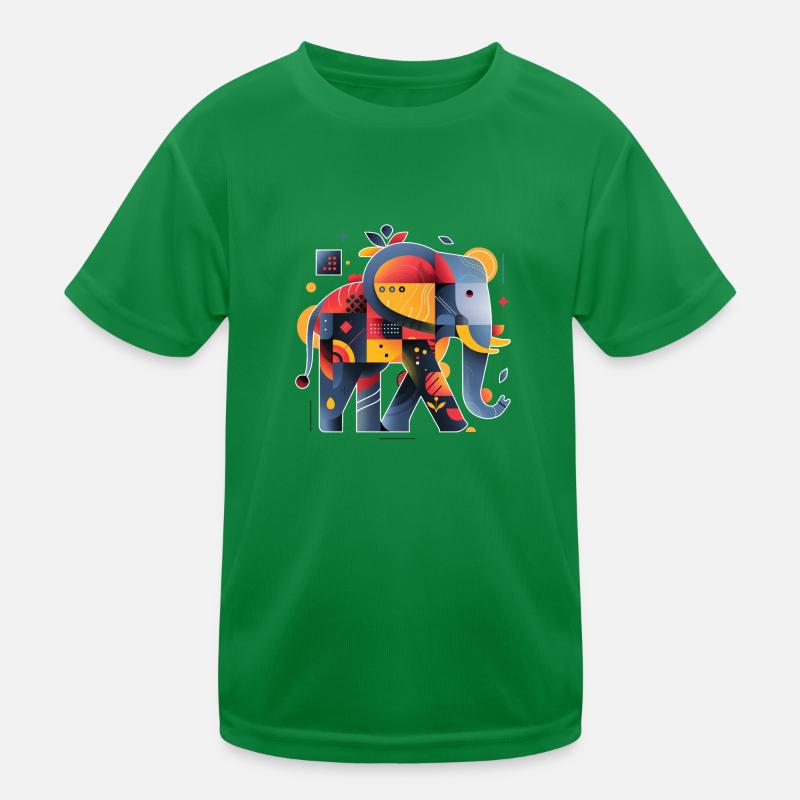 Éléphant | Œuvres d’art abstraites T-shirt sport Enfant