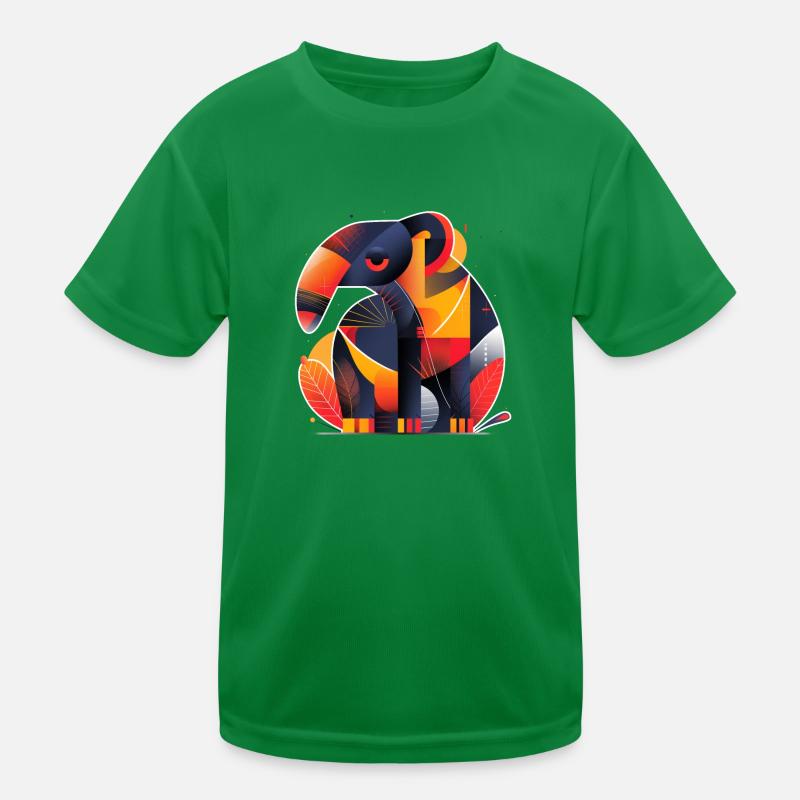 Ameisenbär | abstraktes Kunstwerk Kinder Funktions-T-Shirt