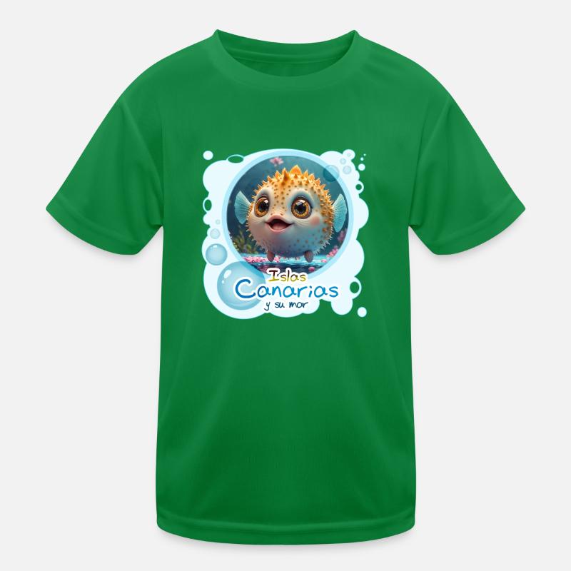 Kugelfisch Kinder Funktions-T-Shirt