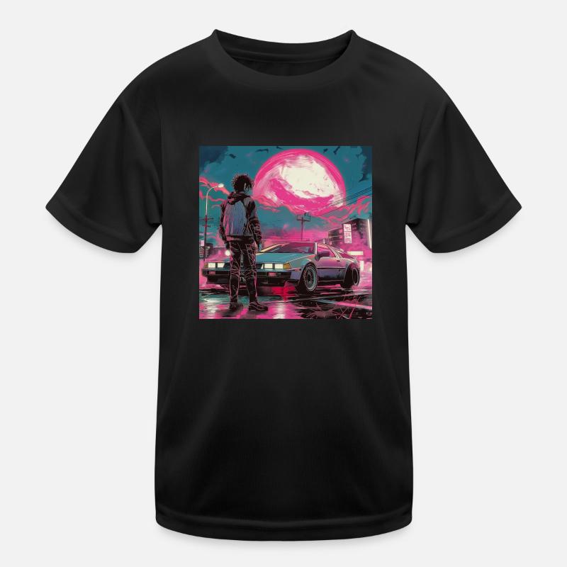 Années 80 Anime Guy Calmant Impression de mode de haute qualité T-shirt sport Enfant