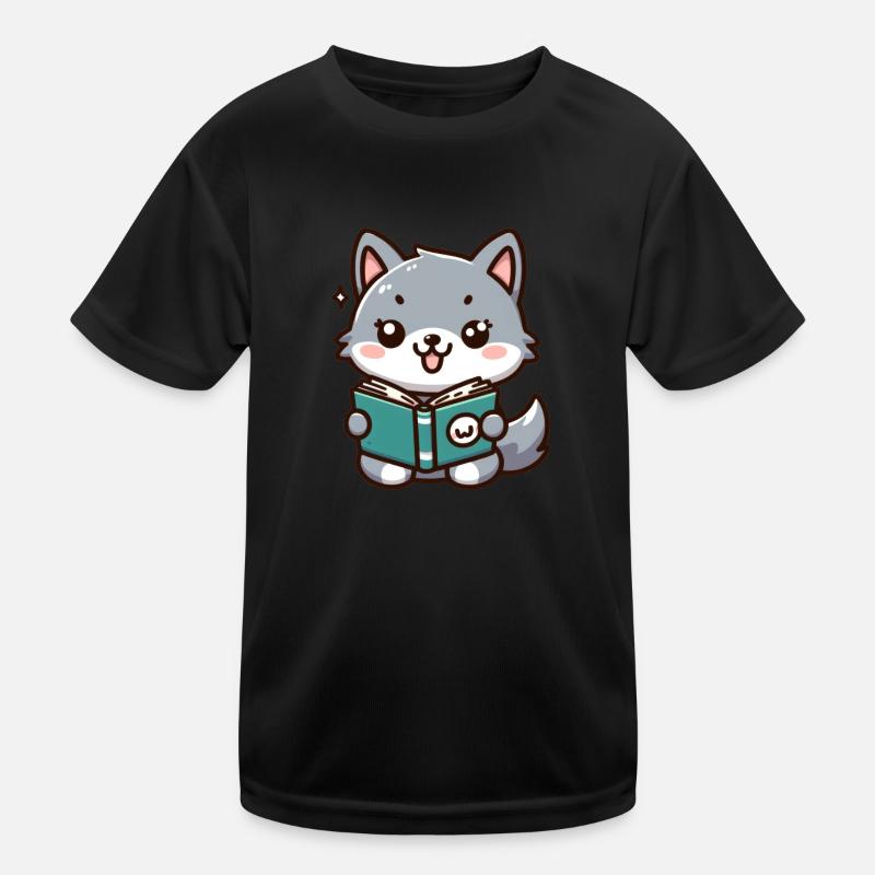Der lese Wolf Kinder Funktions-T-Shirt