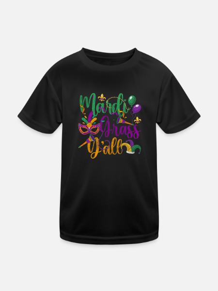 Parade Party Colorful Beads - Kids Functional T-Shirt - black - Front