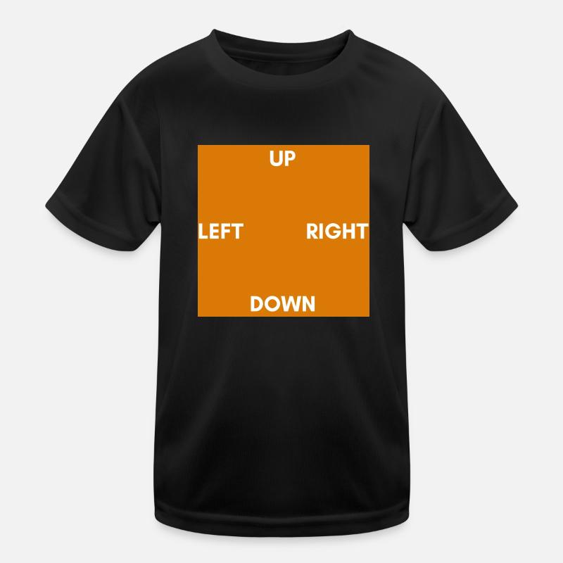 Up Left Down Right Orange Kinder Funktions-T-Shirt