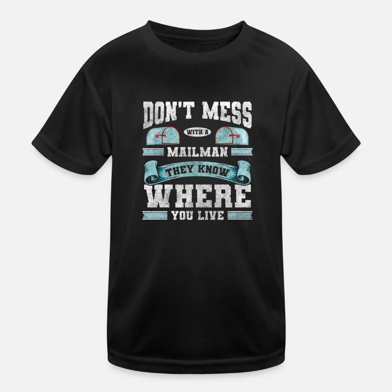 Postman Delivery Postman Messenger Kids Functional T-Shirt