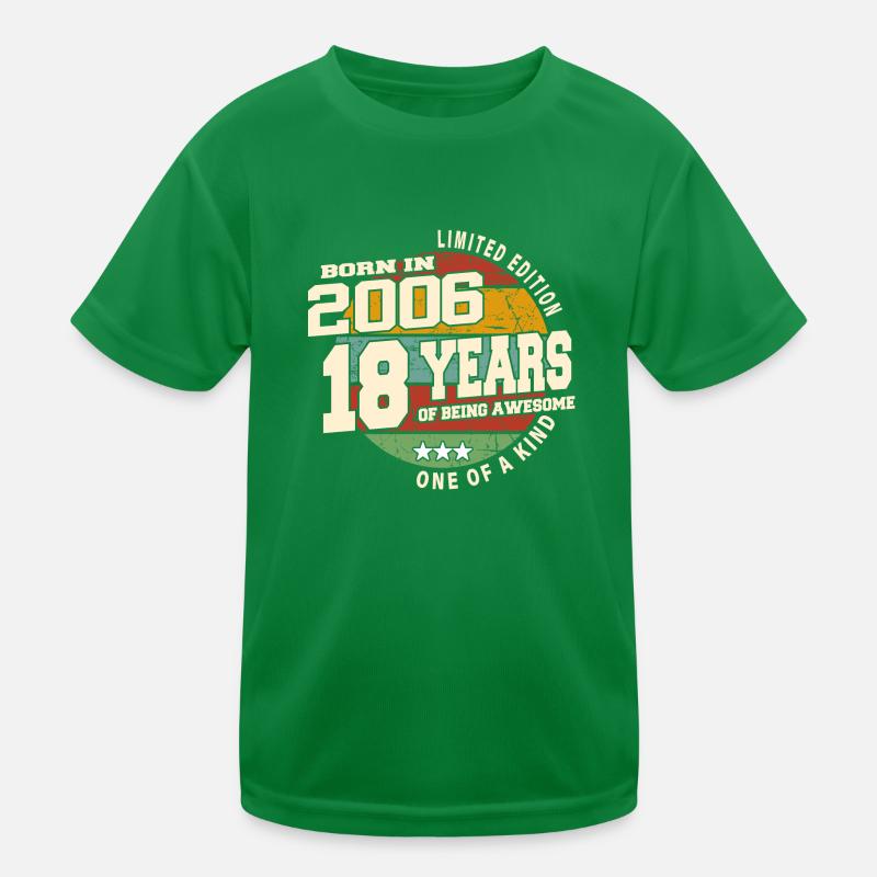 2006 Vintage Retro Classique 18 ans T-shirt sport Enfant