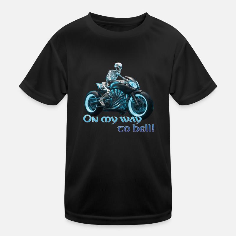 Biker Skeleton 06 2024 A 02 Kids Functional T-Shirt