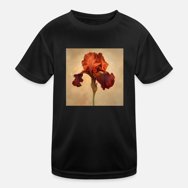 Iris - Kinder Funktions-T-Shirt - Schwarz