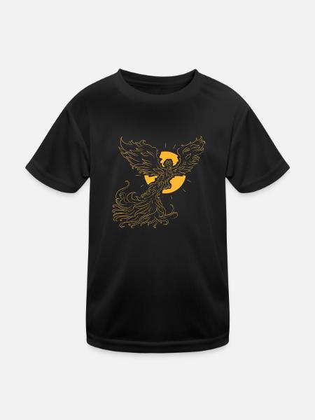 Fenix-Diagramm - Kinder Funktions-T-Shirt - Schwarz - Vorne