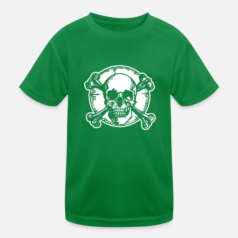 Totenkopf Pirat Kinder Funktions-T-Shirt