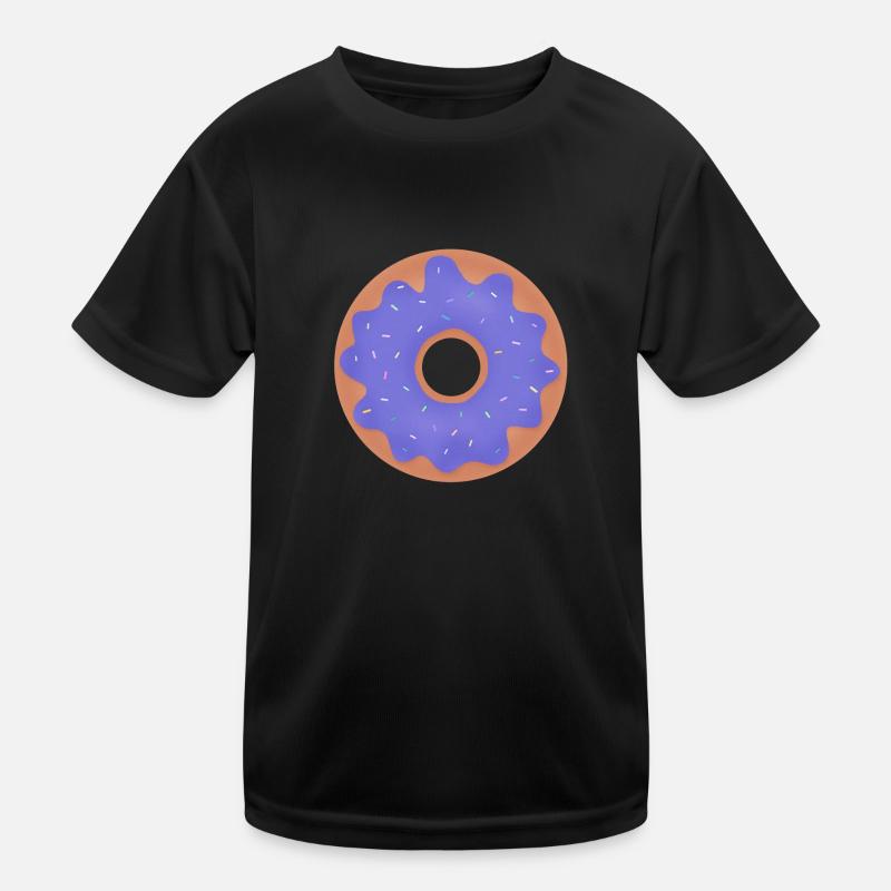 Donut mit lila Glasur Kinder Funktions-T-Shirt