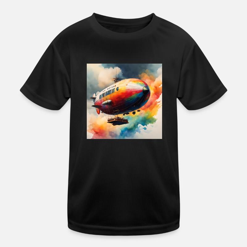 Zeppelin coloured Kids Functional T-Shirt
