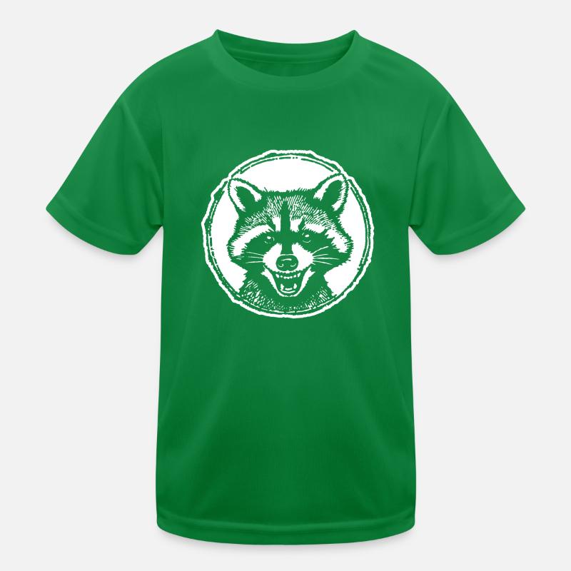 Waschbär Kinder Funktions-T-Shirt