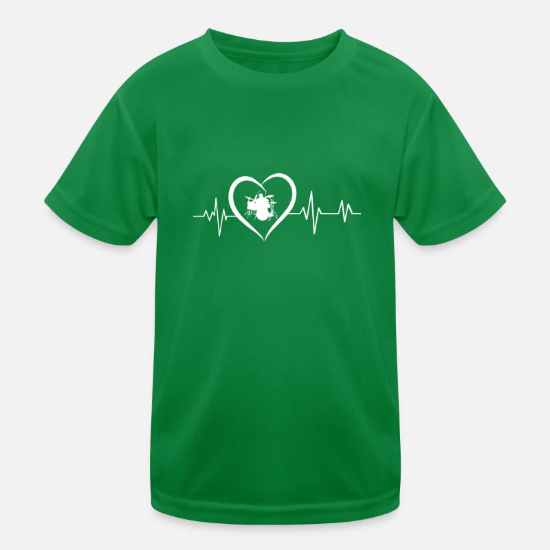 Herzschlag Musik Beater Kinder Funktions-T-Shirt