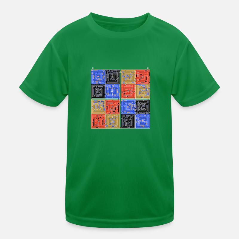 Laby Square 2 (Farbversion) Kinder Funktions-T-Shirt